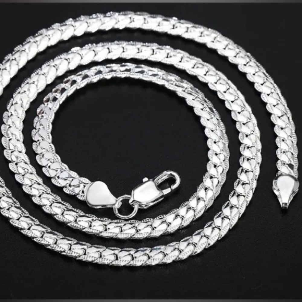 NEW* 925 Sterling Silver Plated Chain Unisex